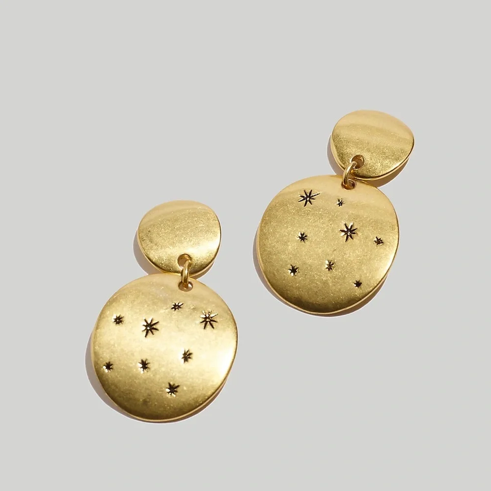 Madewell Etched Stars Drop Earrings - Picture 1 of 3